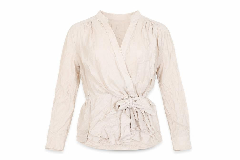 Marks and Spencer Per Una Women’s Beige Wrap Blouse Size 10