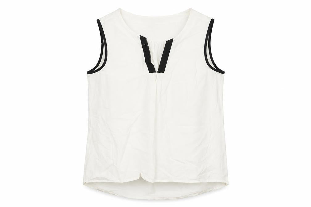 Gap Women’s White Linen Cotton Tunic Blouse Sleeveless UK 6
