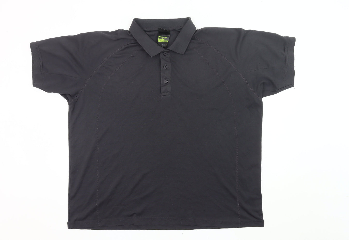 Regatta Men’s Black 3XL Polo Shirt Short Sleeve Polyester Outdoor