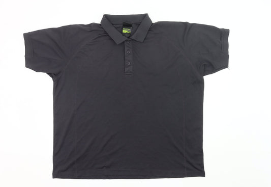 Regatta Men’s Black 3XL Polo Shirt Short Sleeve Polyester Outdoor