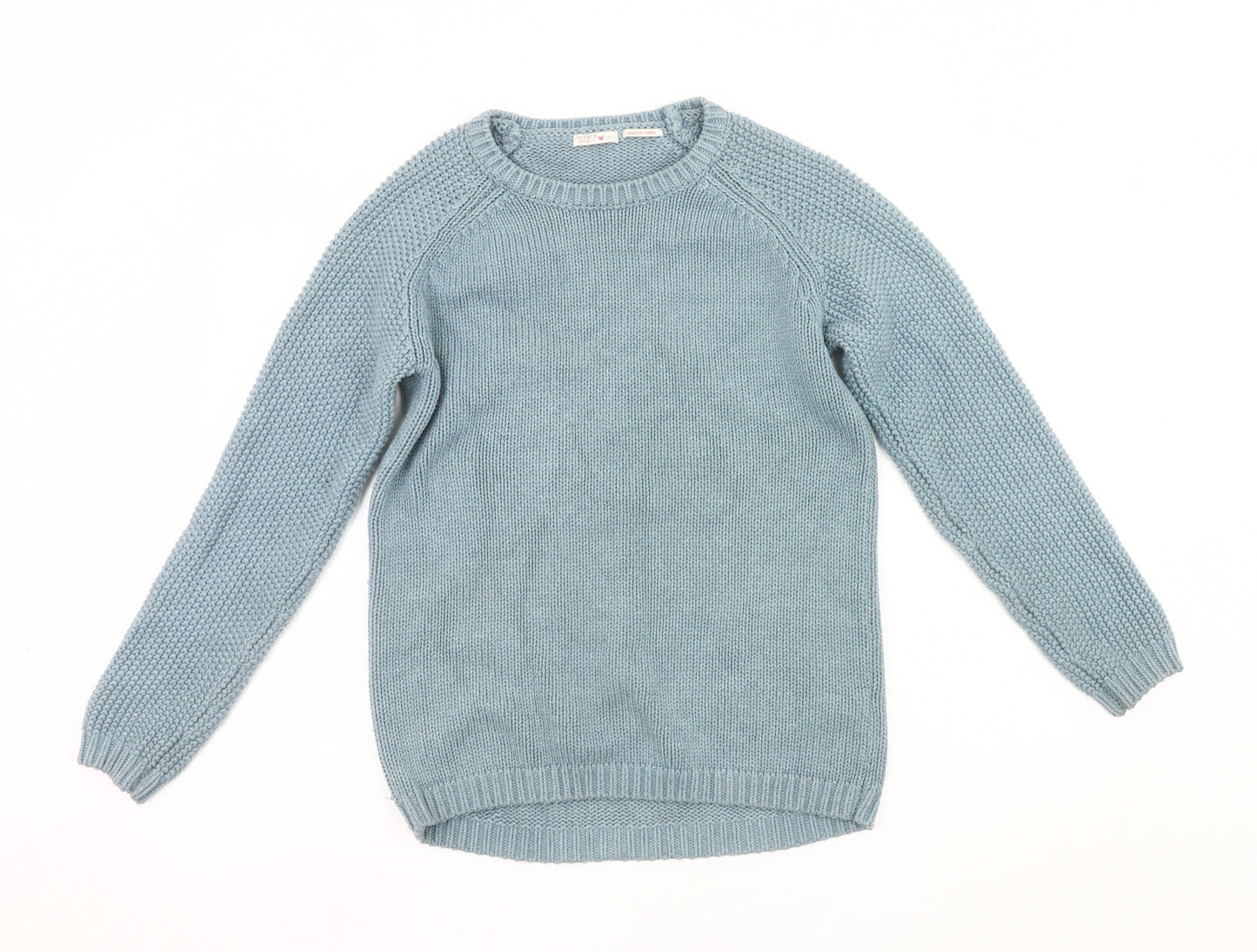 FatFace Girls Blue Cotton Blend Knit Jumper Pullover 12-13 Years