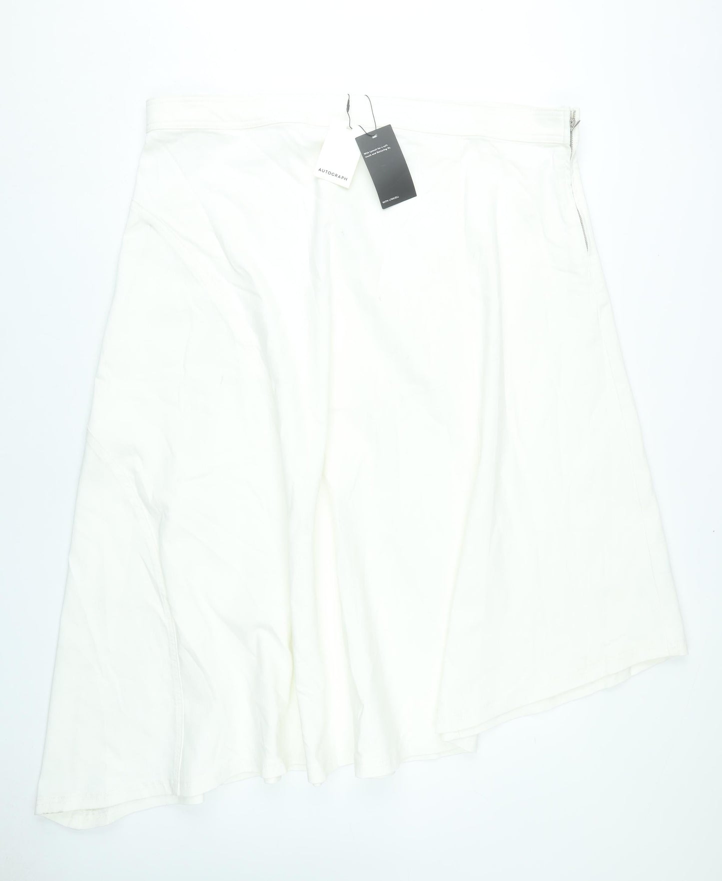 Marks and Spencer Women’s White A-Line Canvas Skirt Size 24 Plus