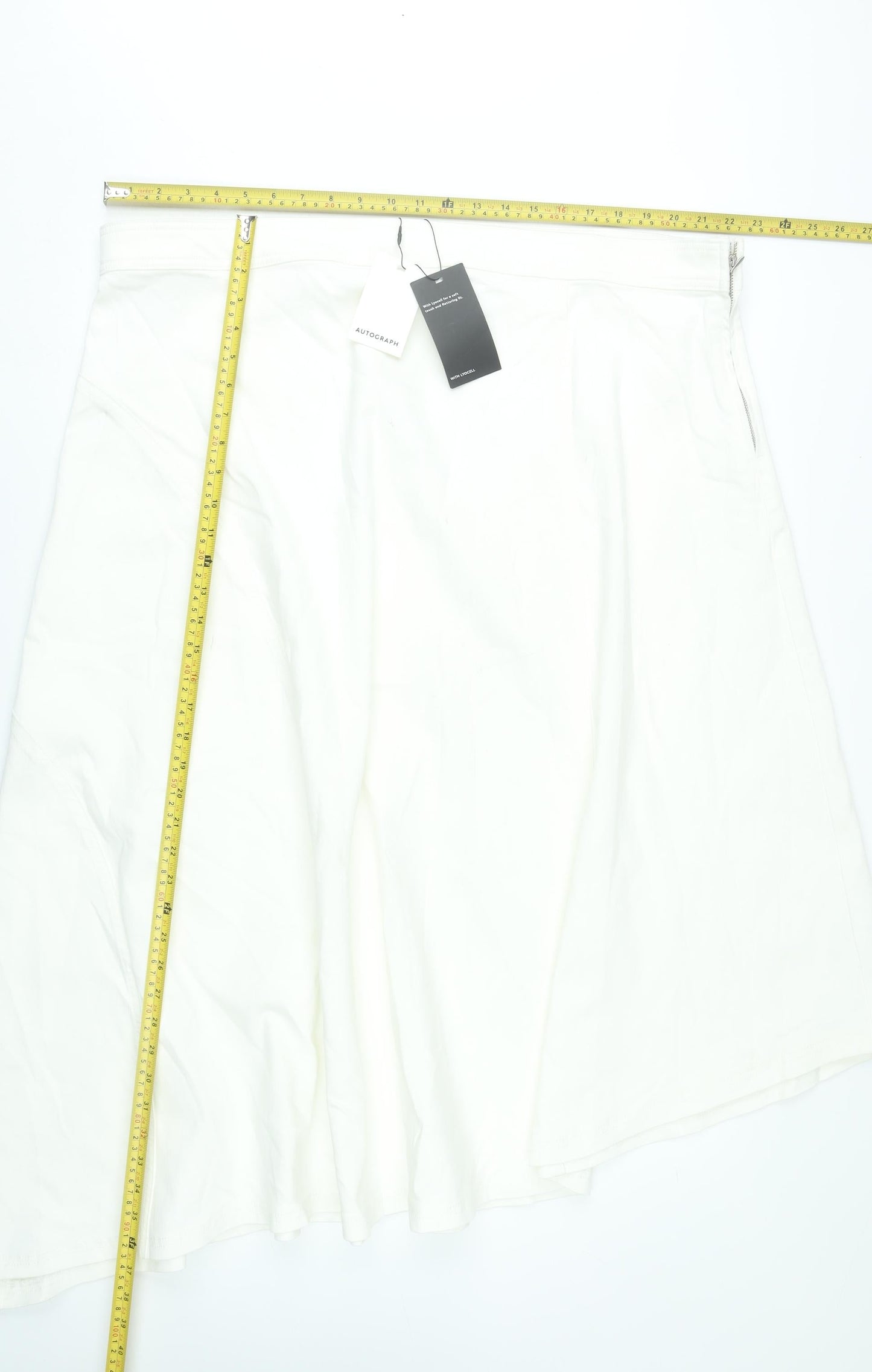 Marks and Spencer Women’s White A-Line Canvas Skirt Size 24 Plus