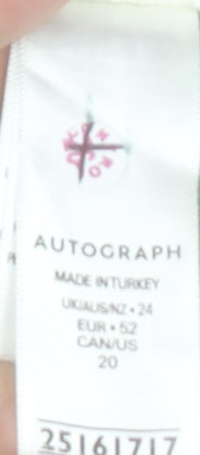 Marks and Spencer Women’s White A-Line Canvas Skirt Size 24 Plus