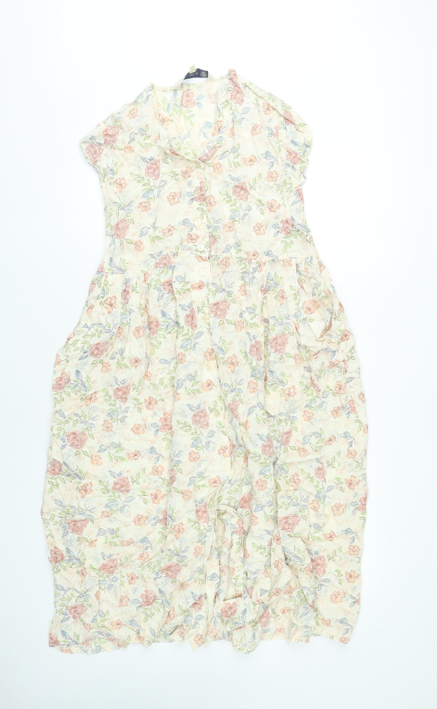 Isabelle Women’s Multicoloured Floral Midi A-Line Dress Size 12
