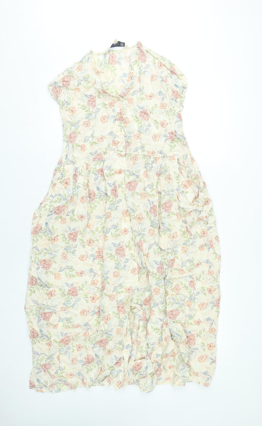 Isabelle Women’s Multicoloured Floral Midi A-Line Dress Size 12