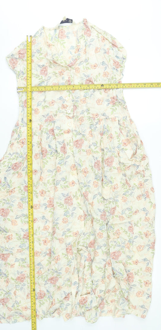 Isabelle Women’s Multicoloured Floral Midi A-Line Dress Size 12