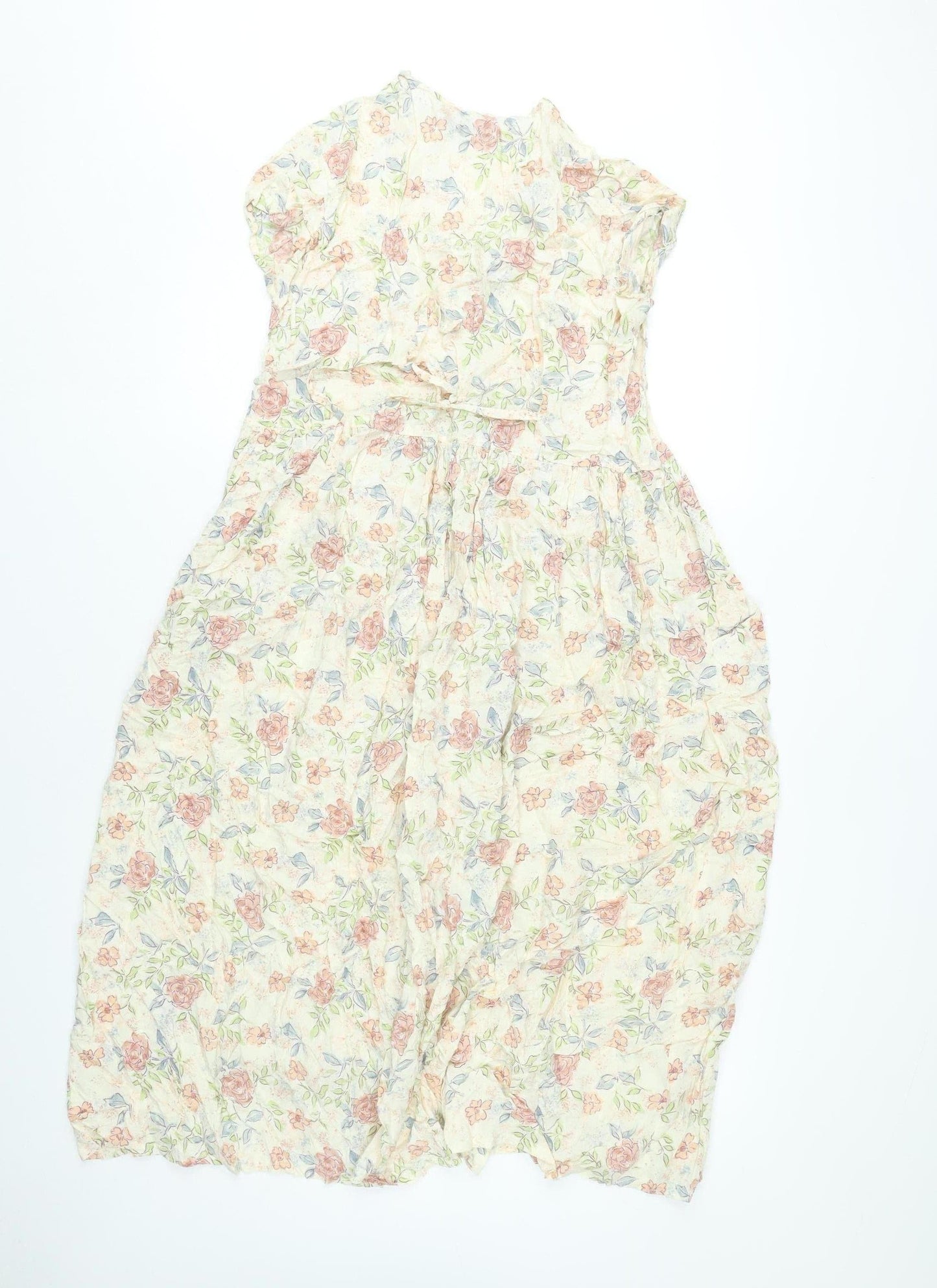 Isabelle Women’s Multicoloured Floral Midi A-Line Dress Size 12