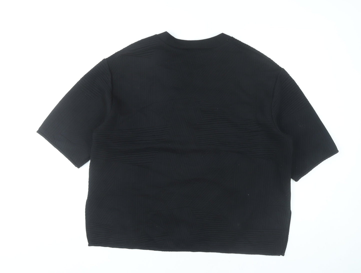 WESC Women’s Black V-Neck Short Sleeve Knit T-Shirt Size S