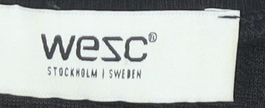 WESC Women’s Black V-Neck Short Sleeve Knit T-Shirt Size S