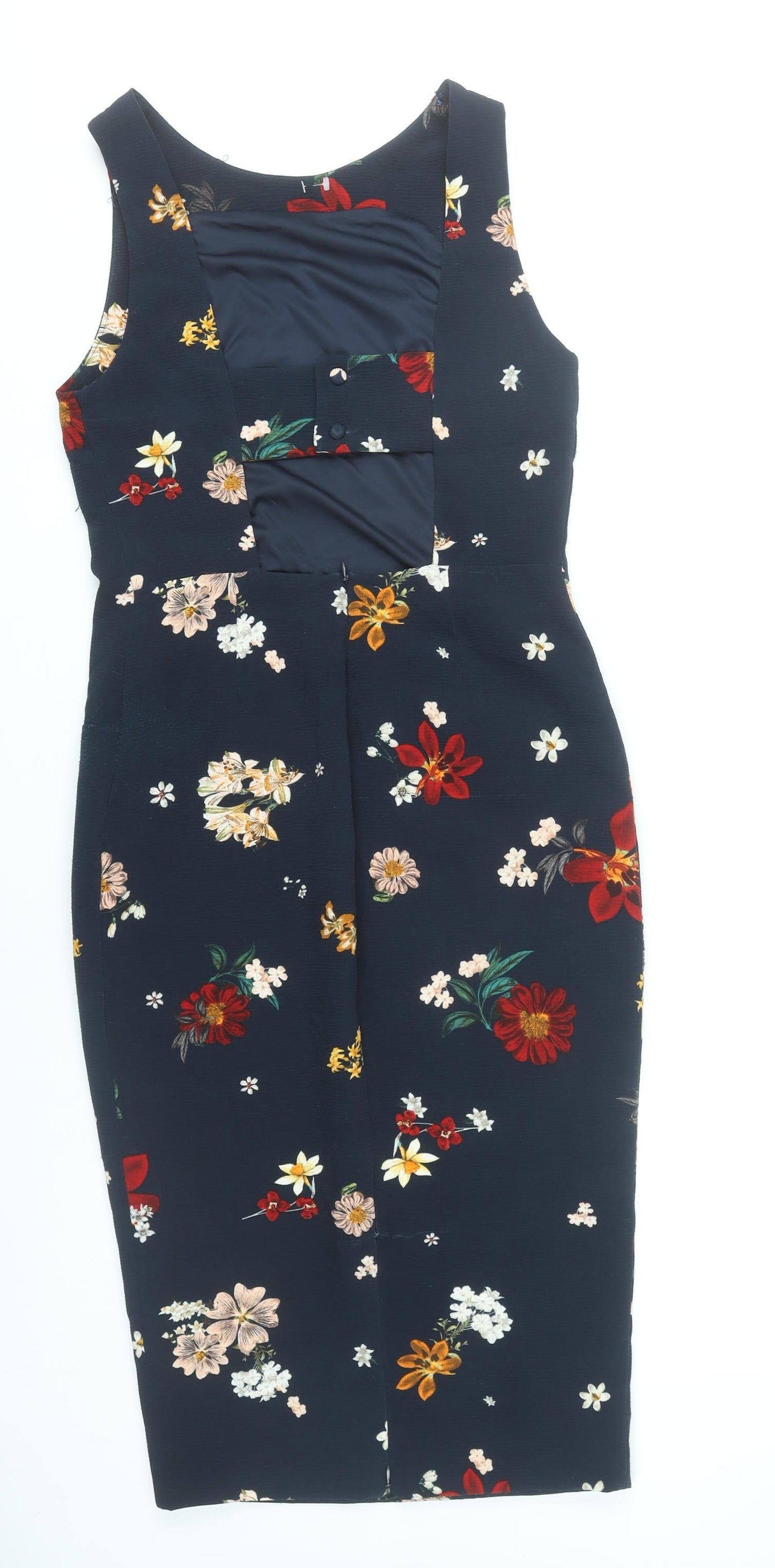 Zara Women’s Multicoloured Floral Sheath Dress Size 12 Sleeveless