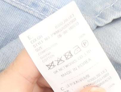 SJYP Womens Blue Denim Wrap Skirt Size S Casual Summer Pockets