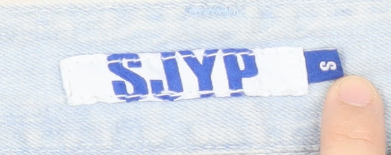 SJYP Womens Blue Denim Wrap Skirt Size S Casual Summer Pockets