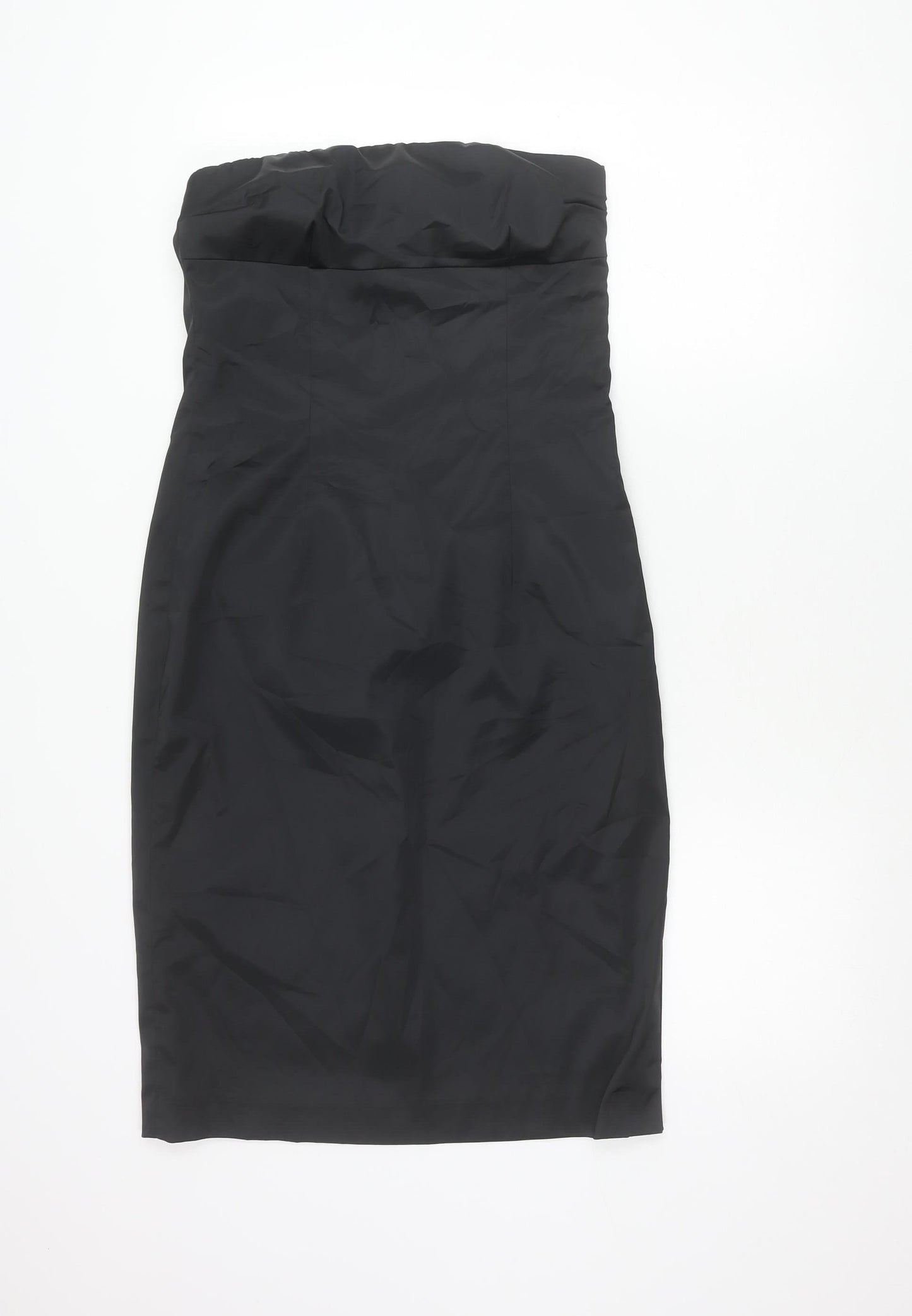 Oasis Women’s Black Strapless Bodycon Knee Length Dress Size 12