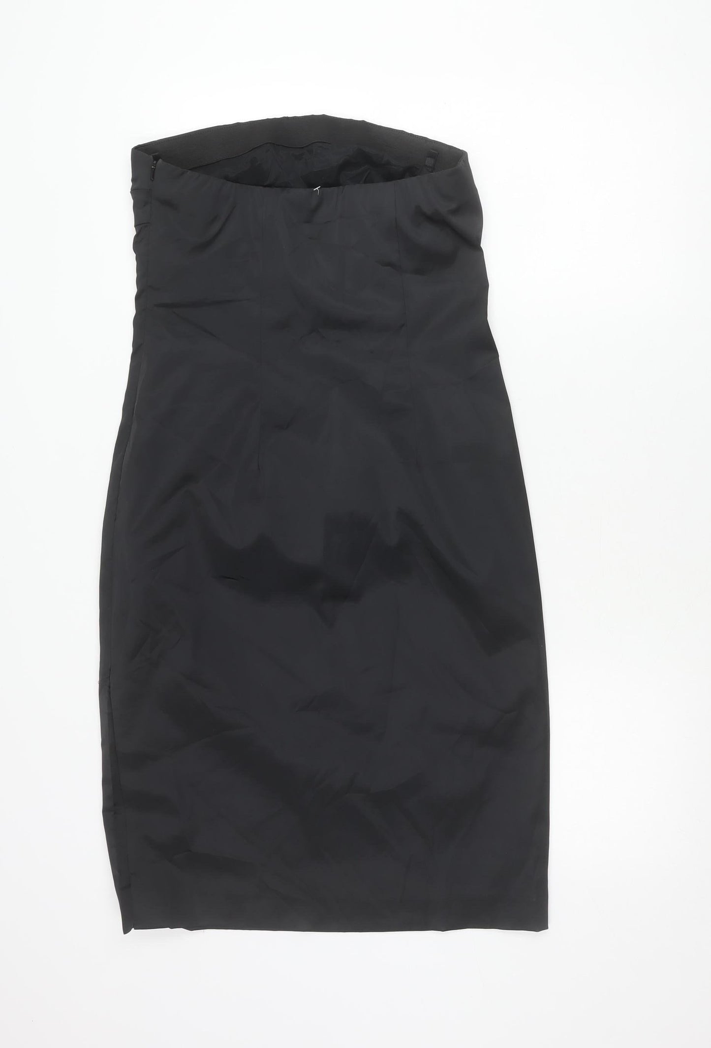 Oasis Women’s Black Strapless Bodycon Knee Length Dress Size 12