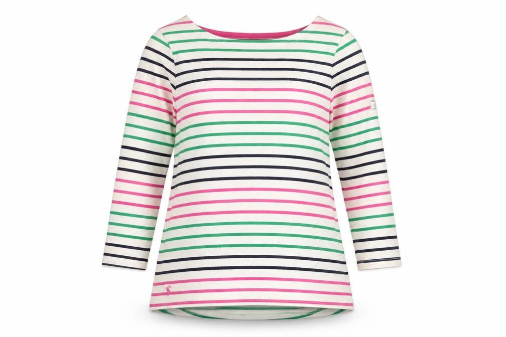 Womens UK Size 8 Joules Multicoloured 100% Cotton T-Shirt