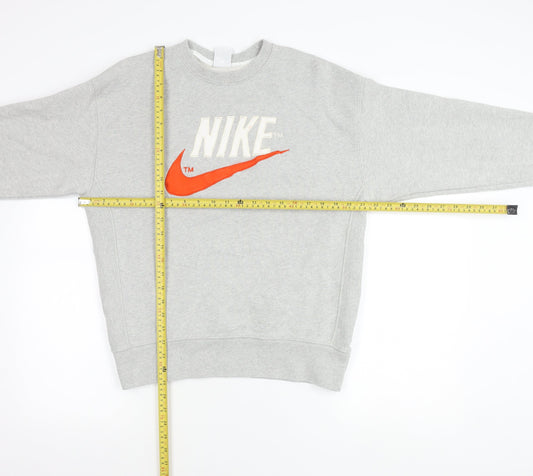 Nike Women’s Grey Sweatshirt Small Pullover Logo Crew Neck Cotton