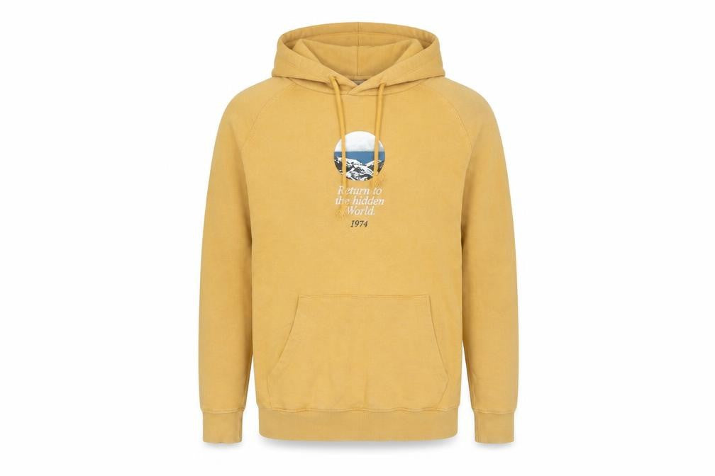 Pull & Bear Men’s Beige Pullover Hoodie S Graphic Print Cotton