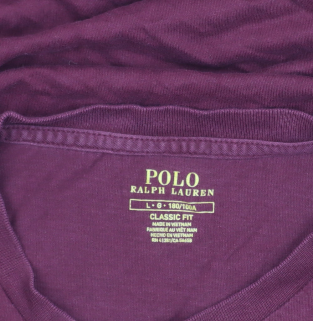 Ralph Lauren Men’s Red L Classic Fit Cotton Crew Neck T-Shirt