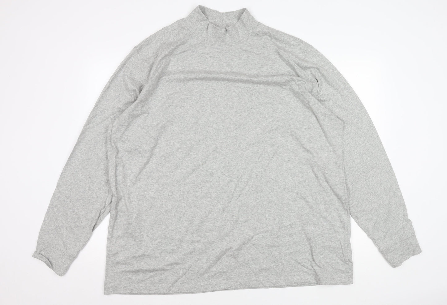 Lands' End Men's Grey 2XL Pullover Sweatshirt Mock Neck Jersey