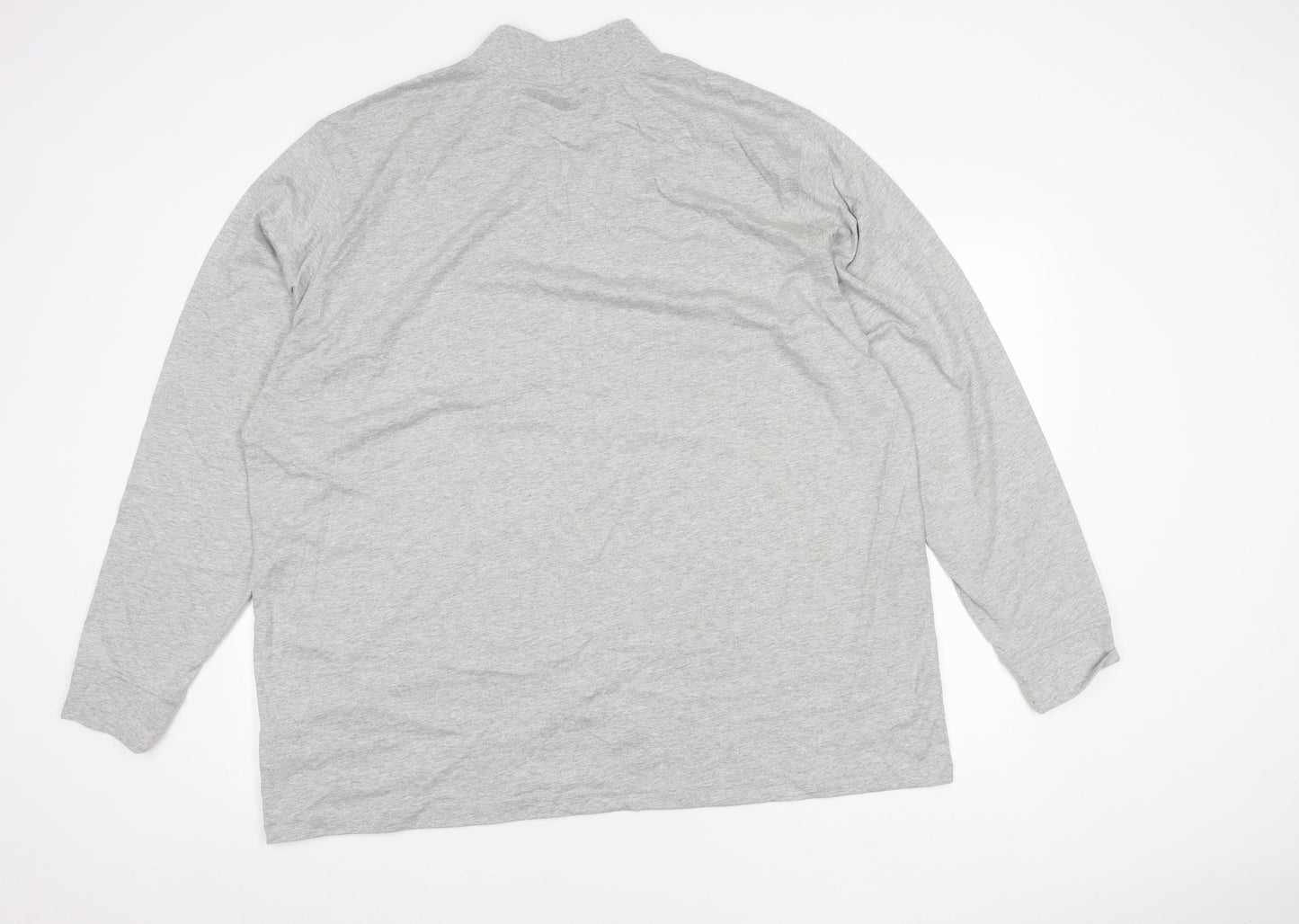 Lands' End Men's Grey 2XL Pullover Sweatshirt Mock Neck Jersey