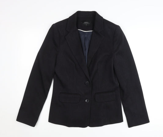 Papaya Women Black Size 10 Tailored Polyester Suit Jacket Blazer