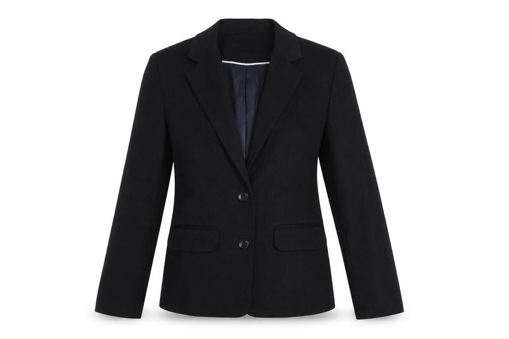 Front view of Papaya Women Black, size 10, Tailored Polyester suit jacket