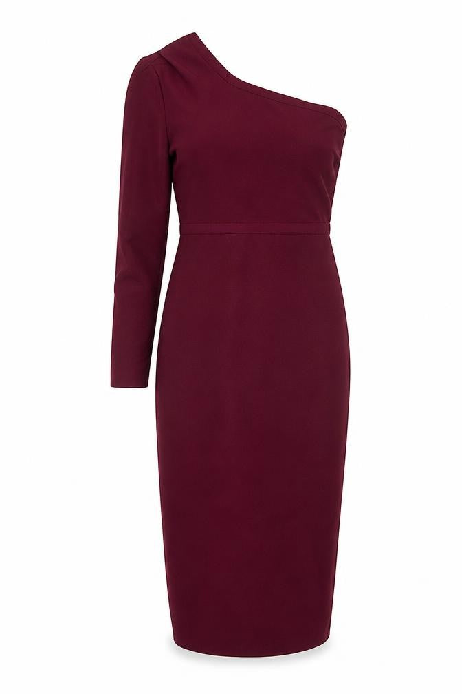 ASOS Women’s Red One Shoulder Bodycon Dress Size 12 Party Cocktail