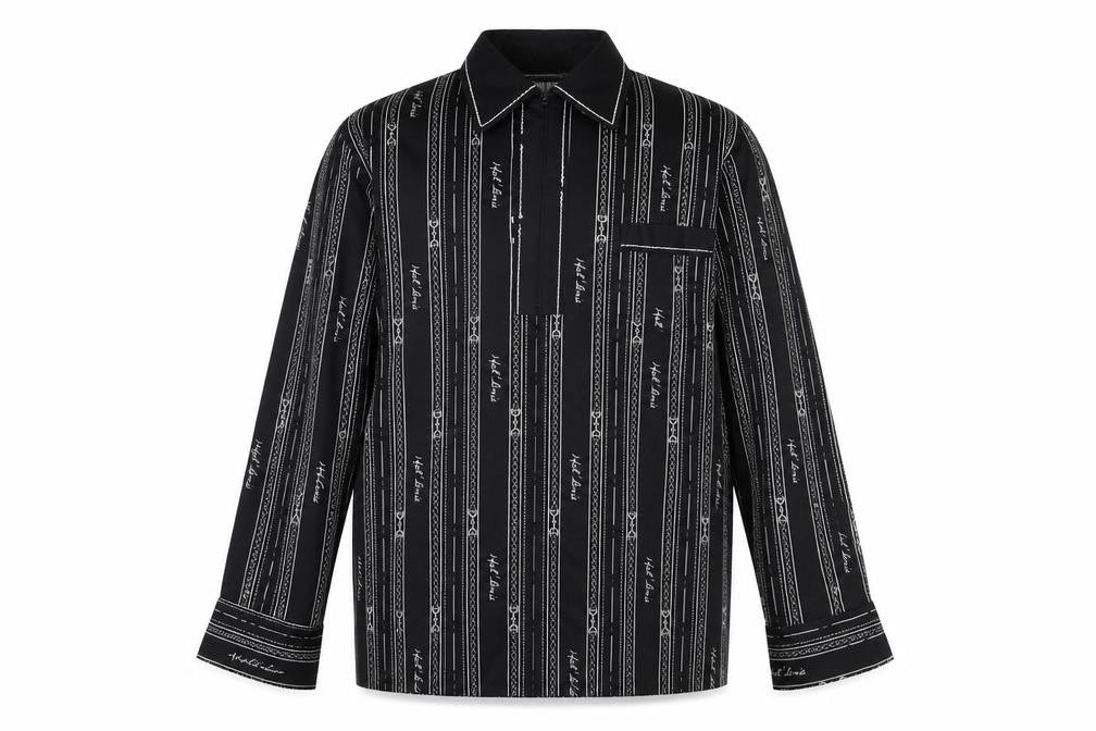 SUN 8COUL Men's Black Striped Button-Up Shirt M Long Sleeve Casual