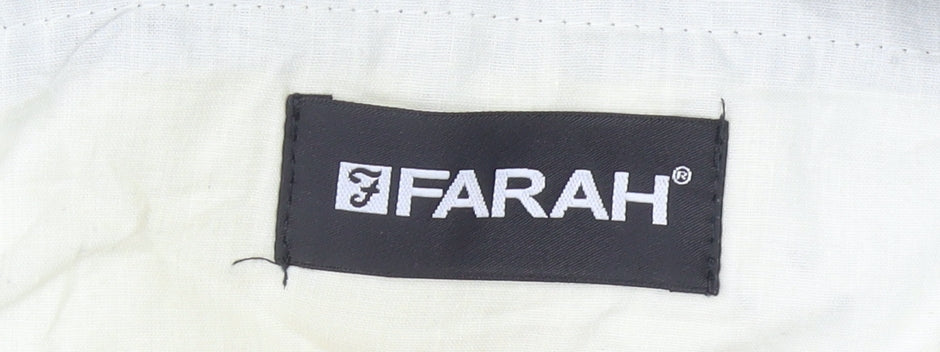 Farah Men’s Green Chino Trousers Size 34W 29L Straight Leg