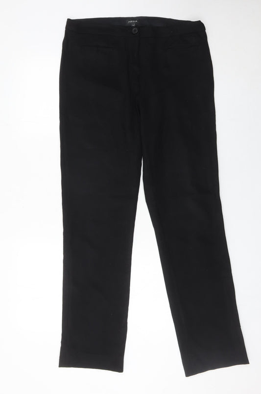 Jaeger Women Black Size 12 Slim Straight Dress Pants
