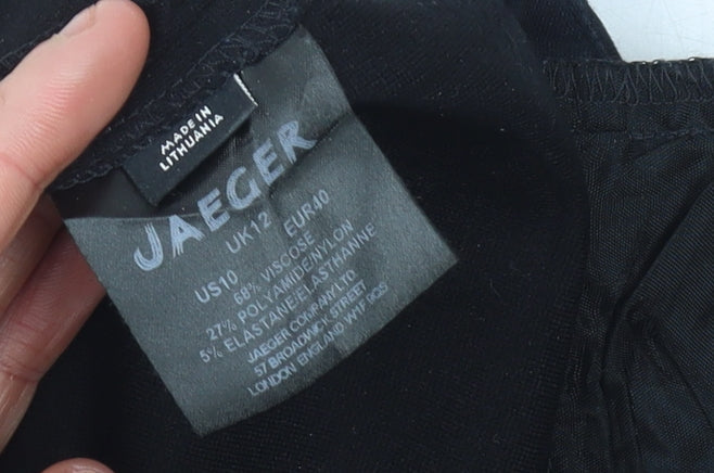 Jaeger Women Black Size 12 Slim Straight Dress Pants