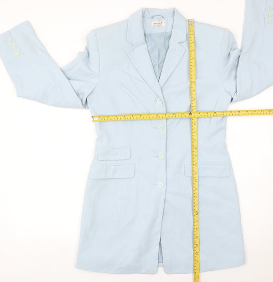 Miss H Update Women's Blue Size 8 Single-Breasted Blazer Jacket