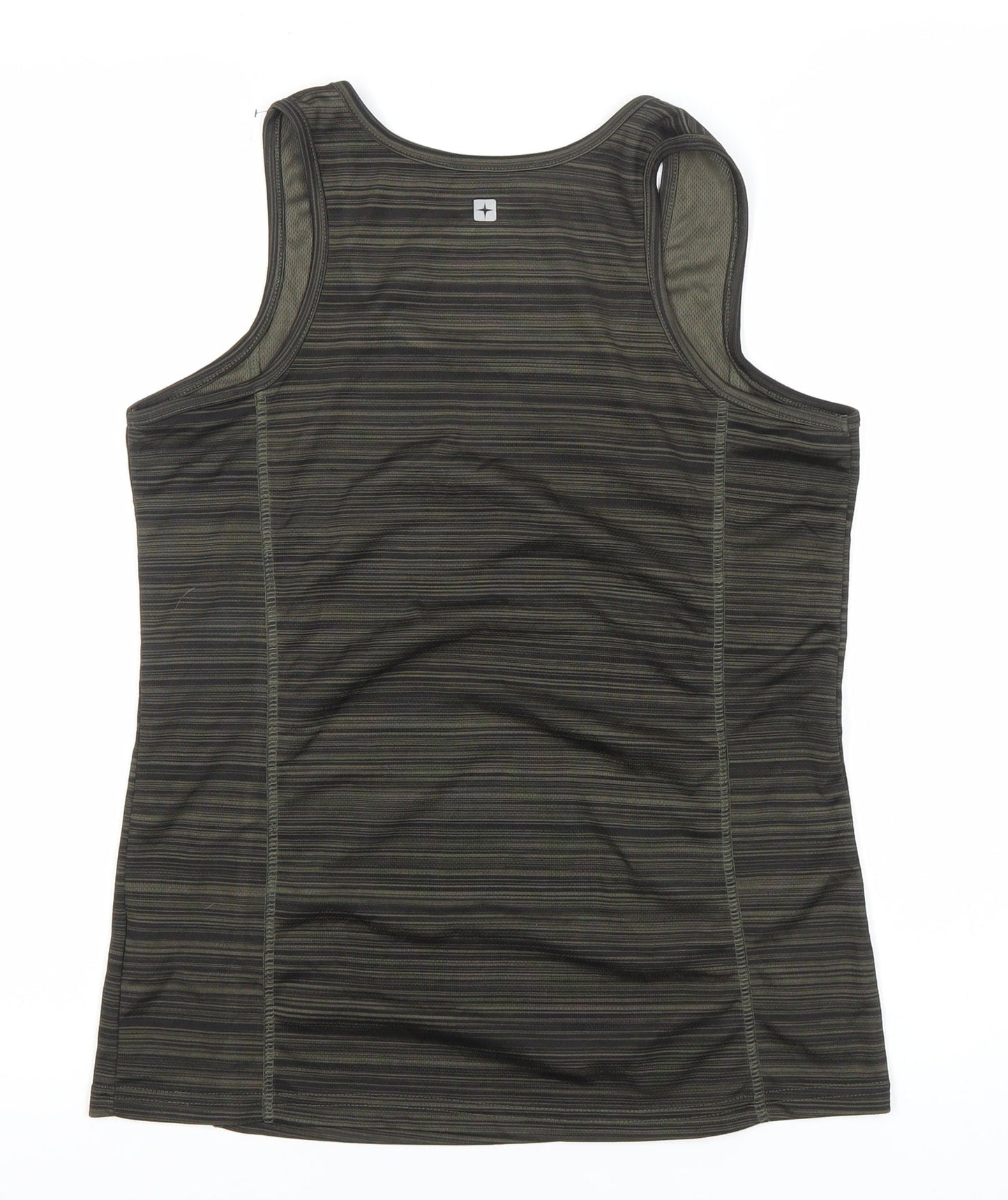 Mountain Warehouse Women’s Green Striped Tank Top Size 12 Quick Dry Activewear