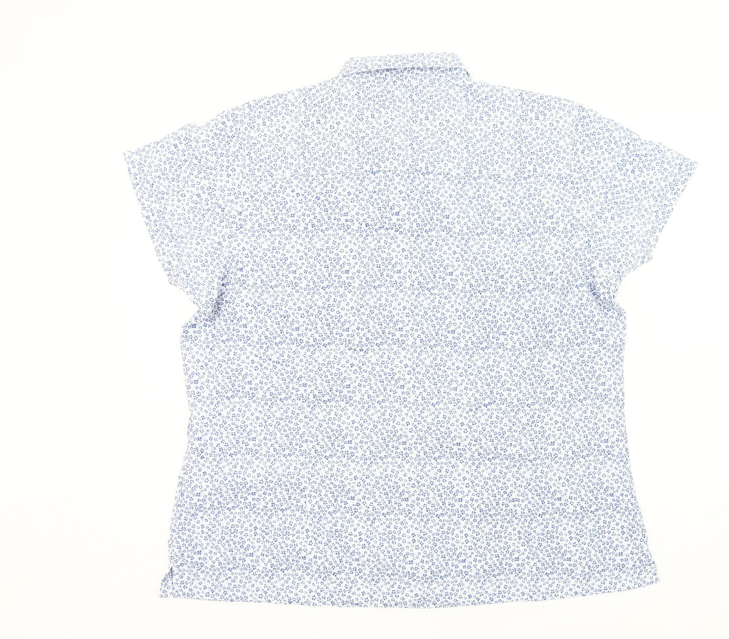 Regatta Women’s Blue Floral Button-Up Shirt Size 20 Short Sleeve