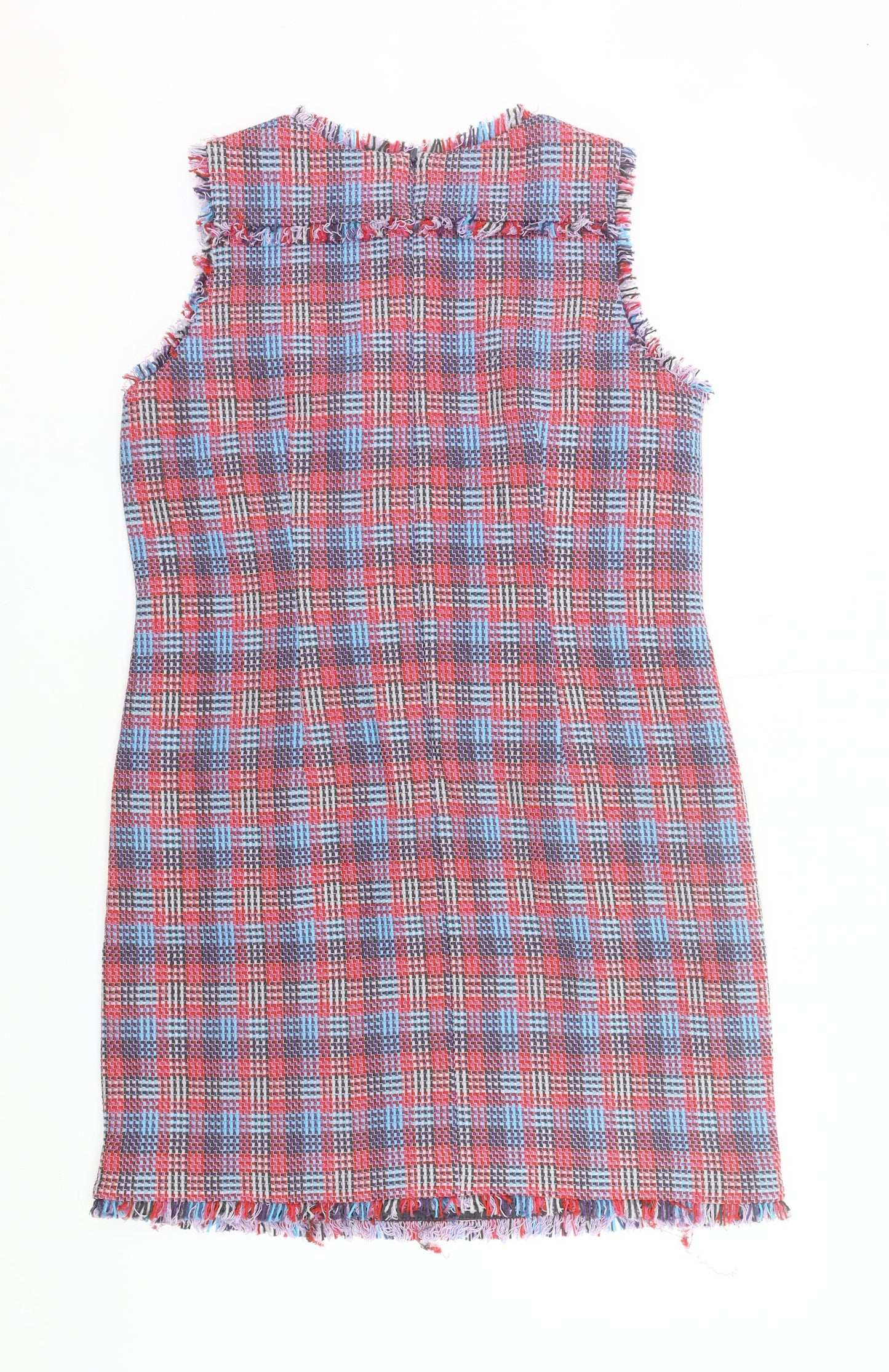 Boden Women’s Multicoloured Check Shift Dress Size 10 Sleeveless