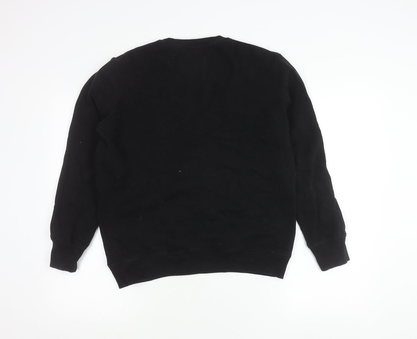 Superdry Womens Black Crew Neck Sweatshirt Size 8 Pullover