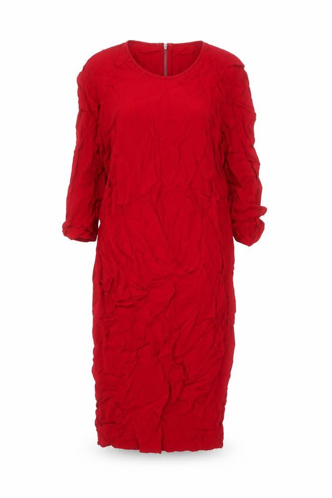 Rützou Women’s Red Sheath Dress Size 6 Viscose Scoop Neck Formal