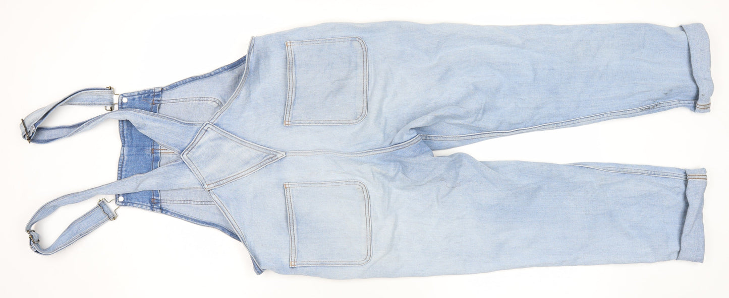 Fat Face Women’s Blue Denim Dungarees Size 10 Regular Fit