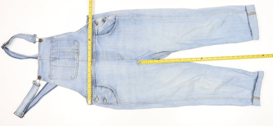 Fat Face Women’s Blue Denim Dungarees Size 10 Regular Fit