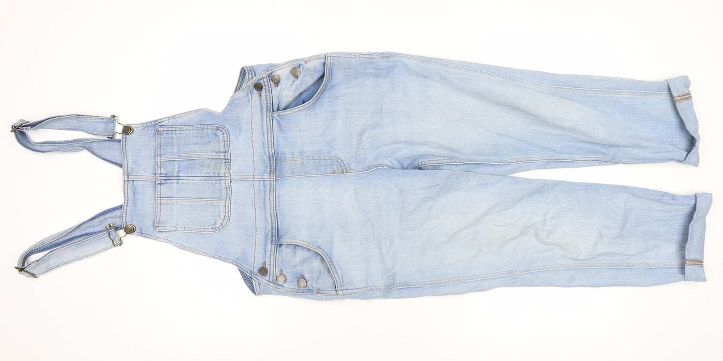 Fat Face Women’s Blue Denim Dungarees Size 10 Regular Fit