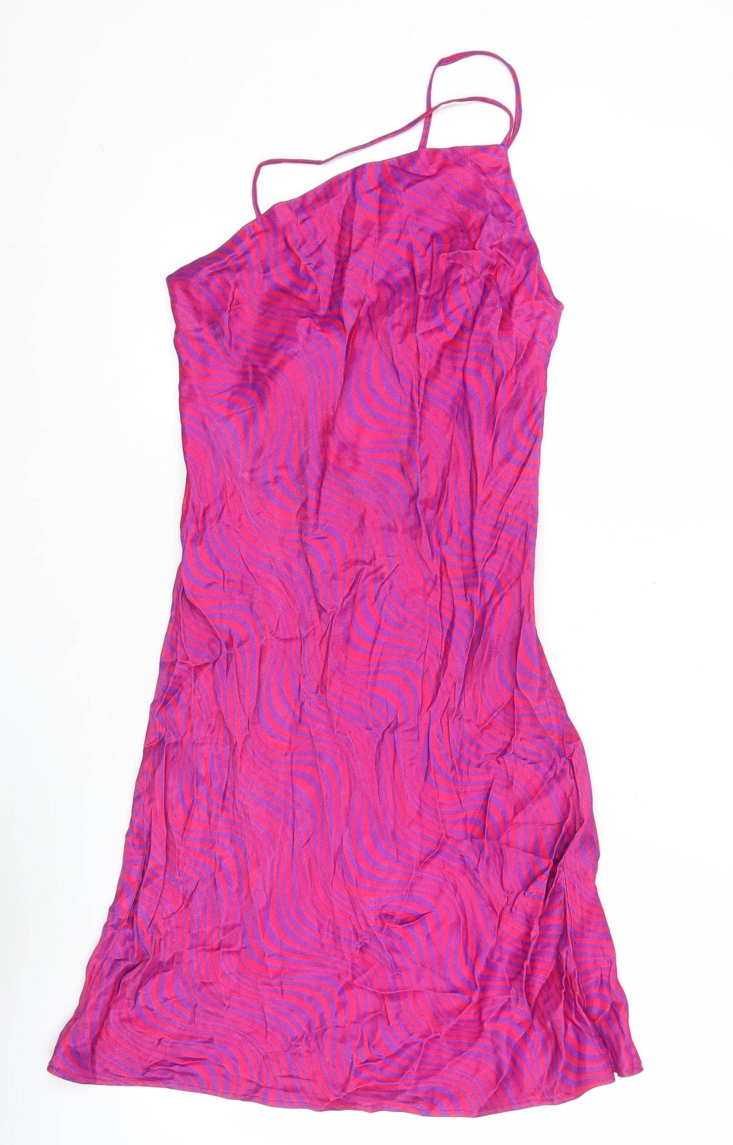 Primark Women’s Pink Purple Slip Dress Size 14 Midi Summer Casual
