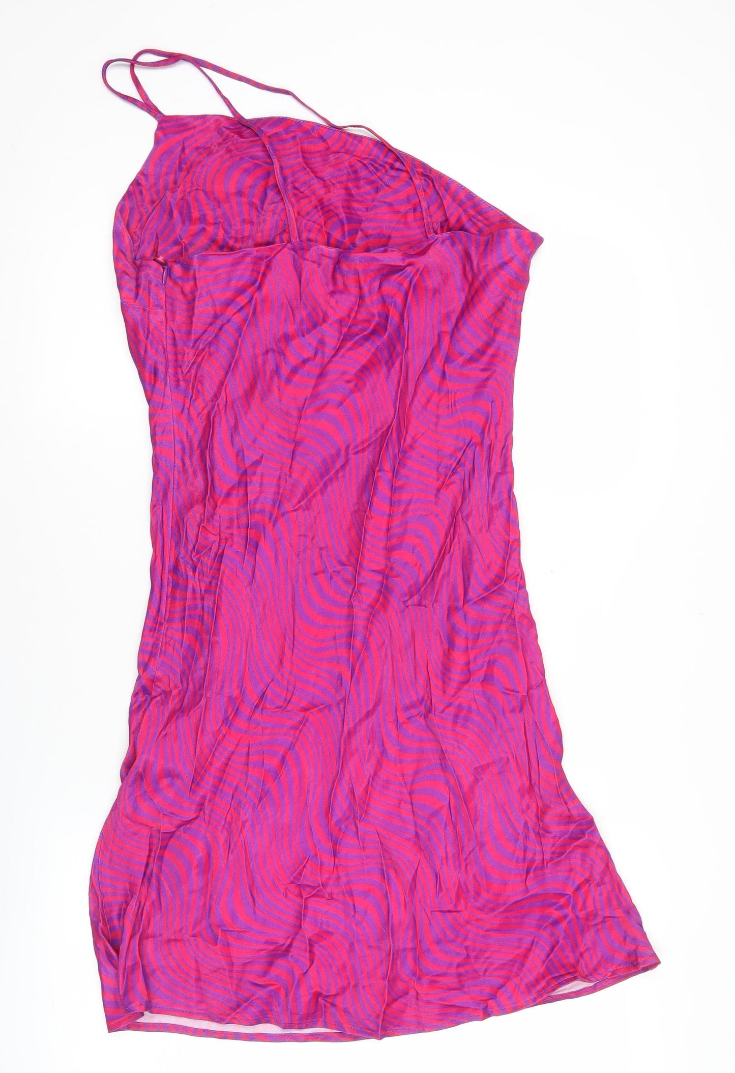 Primark Women’s Pink Purple Slip Dress Size 14 Midi Summer Casual