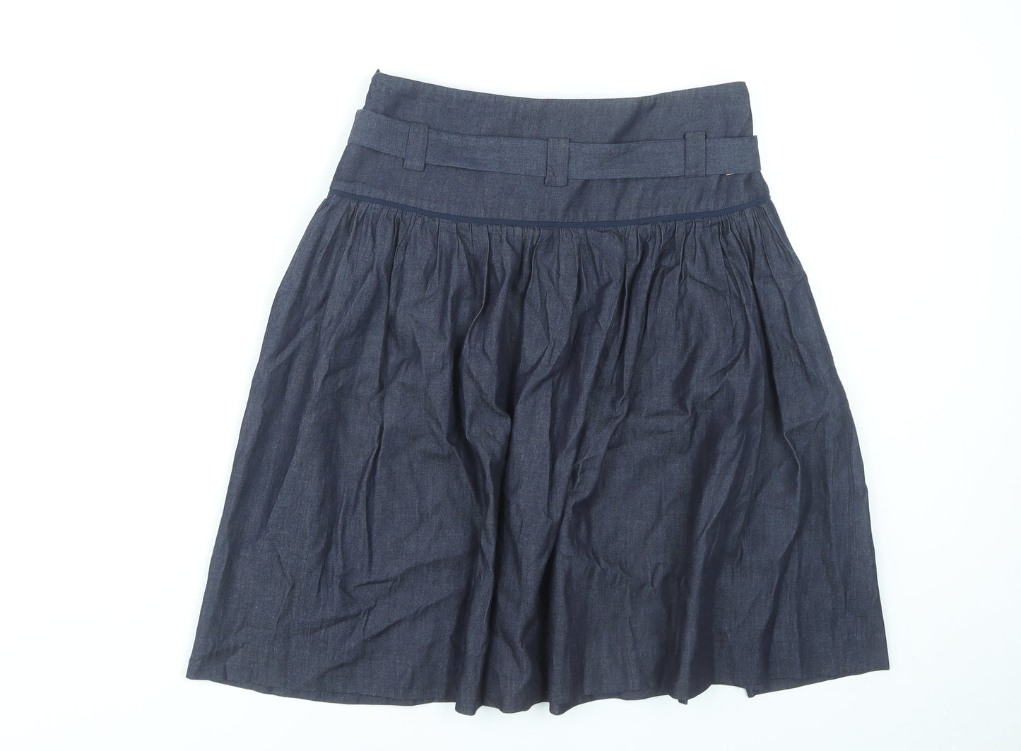 Tommy Hilfiger Womens Blue Cotton A-Line Skirt Size 8