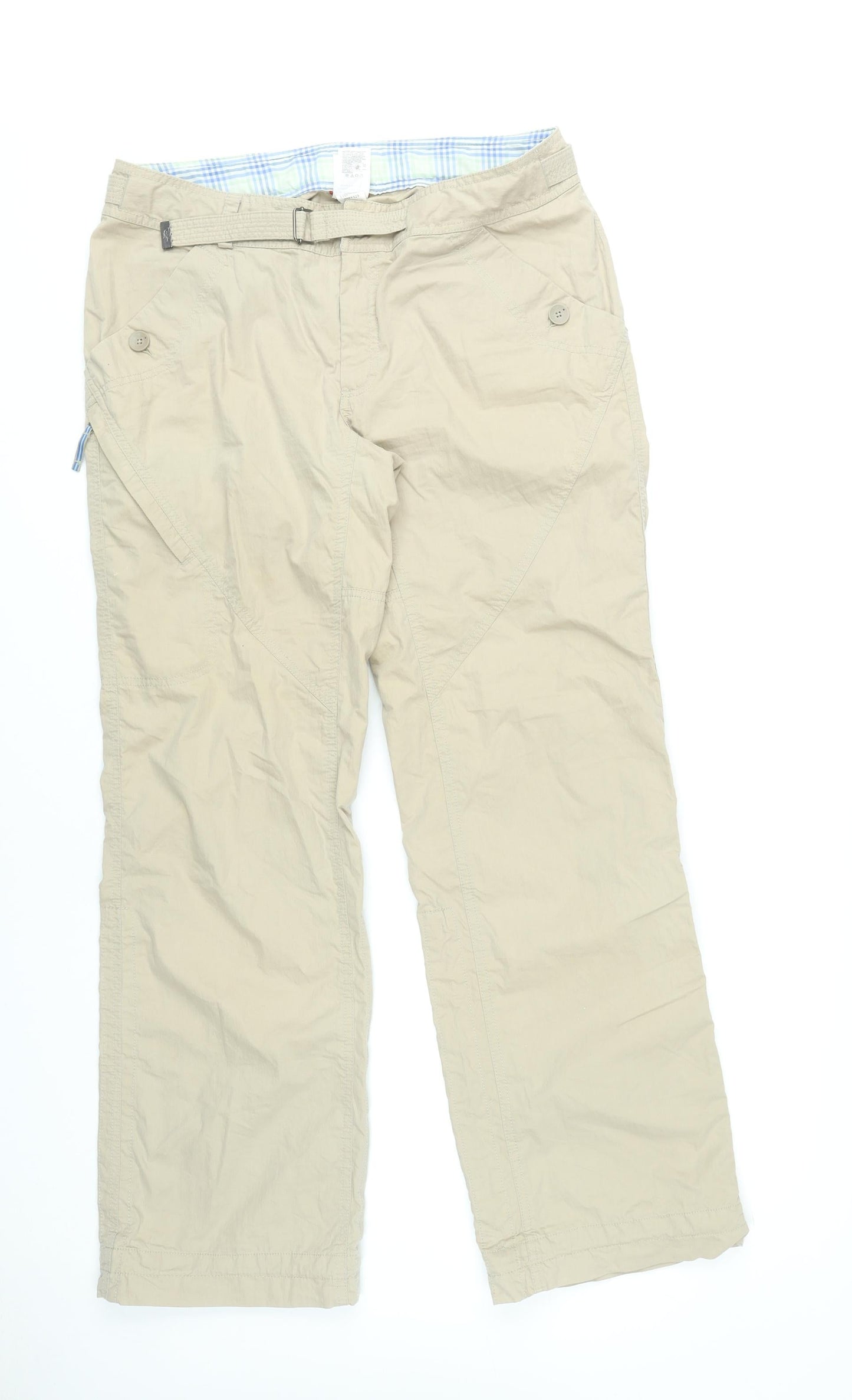 The North Face Womens Beige Size 12 Cargo Trousers Cotton Blend