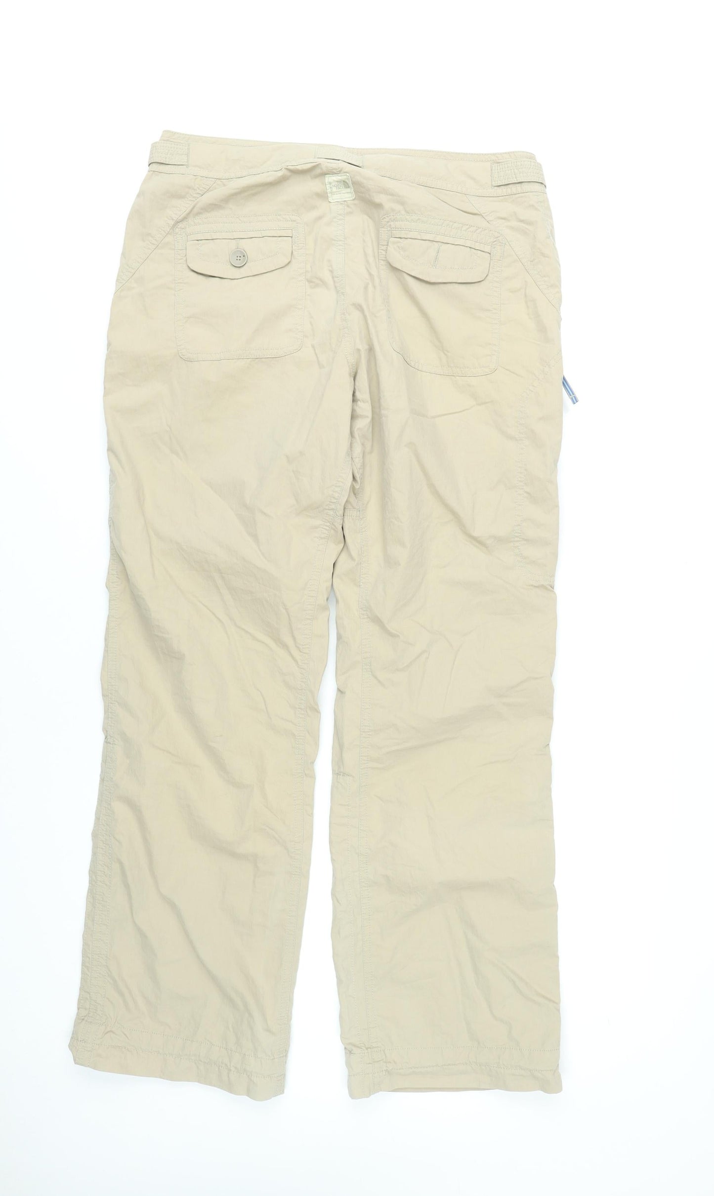 The North Face Womens Beige Size 12 Cargo Trousers Cotton Blend