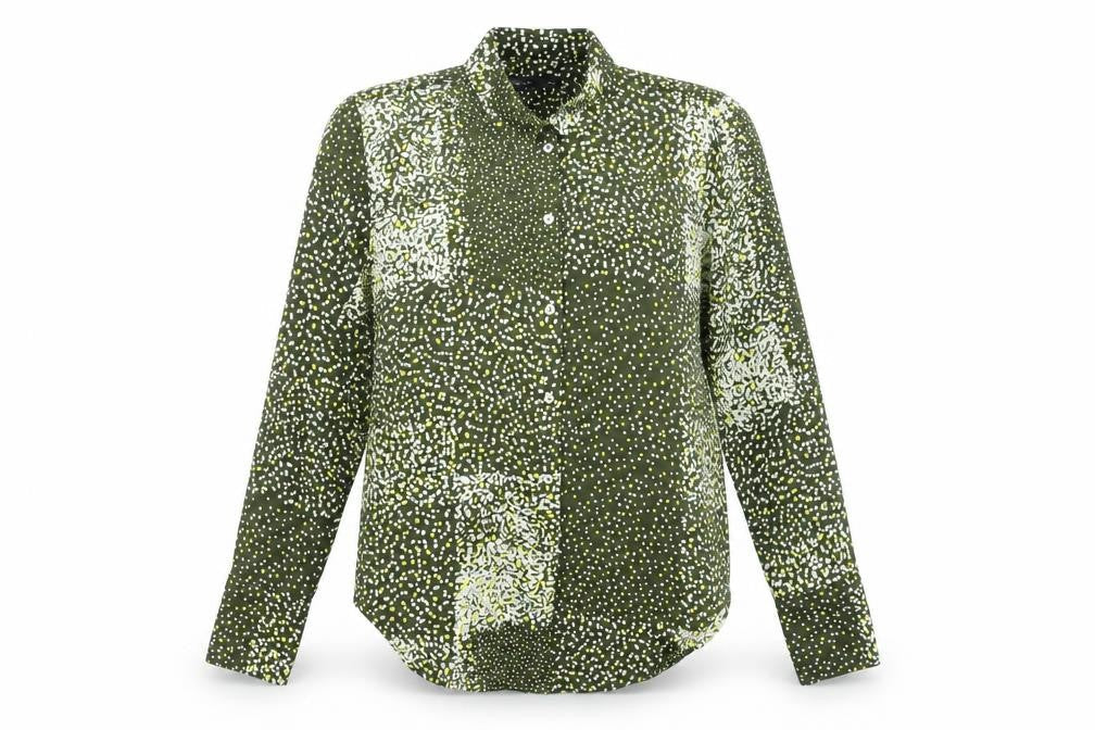 Marks and Spencer Women’s Green Button-Up Blouse Size 6 Polyester