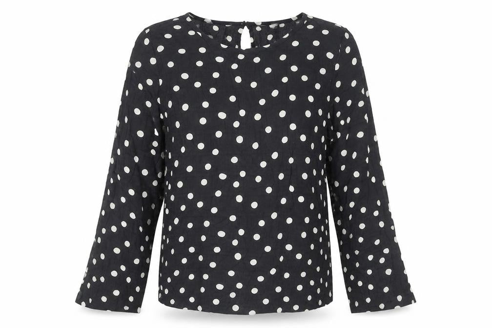 Marks and Spencer Women’s Black Polka Dot Blouse Size 8 Regular