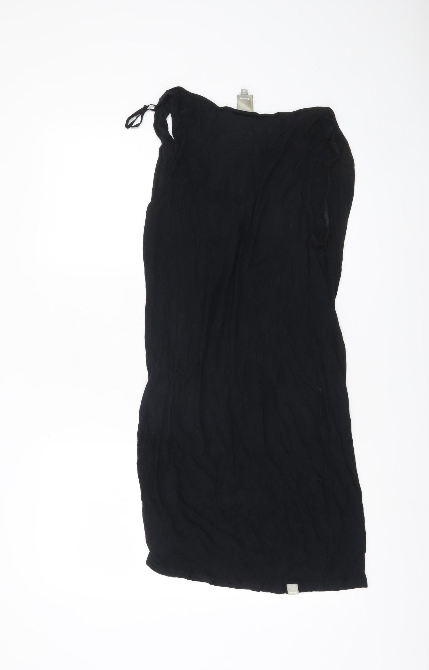 Bench Womens Black Bodycon Knee Length Dress Size 12 Sleeveless Viscose
