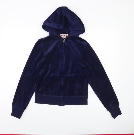 Dasey Pavilion Women’s Blue Velour Full Zip Hoodie Size S